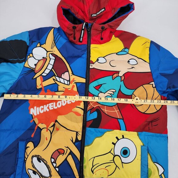 Members Only Nickelodeon Jacket CatDog Rugrats Hey Arnold Spongebob Large NEW - Picture 5 of 13